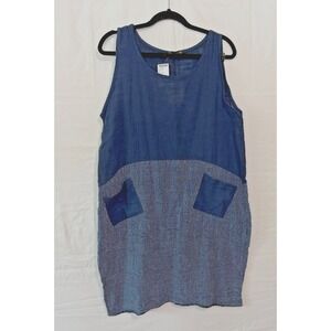 Beyond Capri Dress Blue One Size Fits Most 100% Cotton NWT Made in Italy